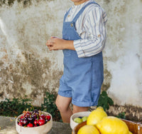 Laranjinha - Boy's Mandarin Collar Striped Shirt