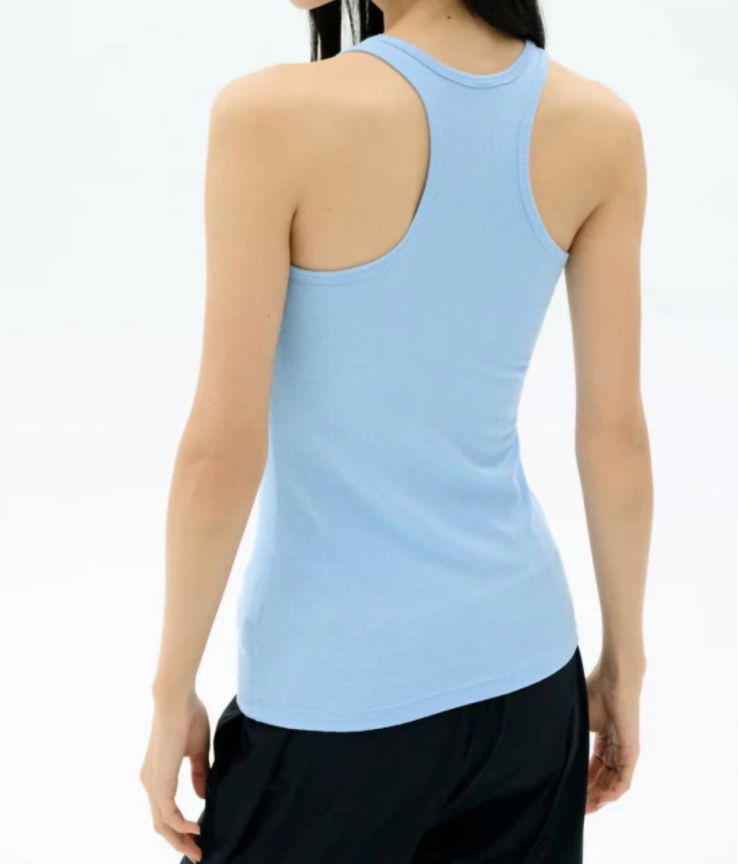 SPLITS59 Ashby Rib Tank in skylight - women's tank top - detail view