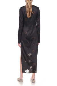 Marina Moscone - Long Sleeve Floral Sheath Dress