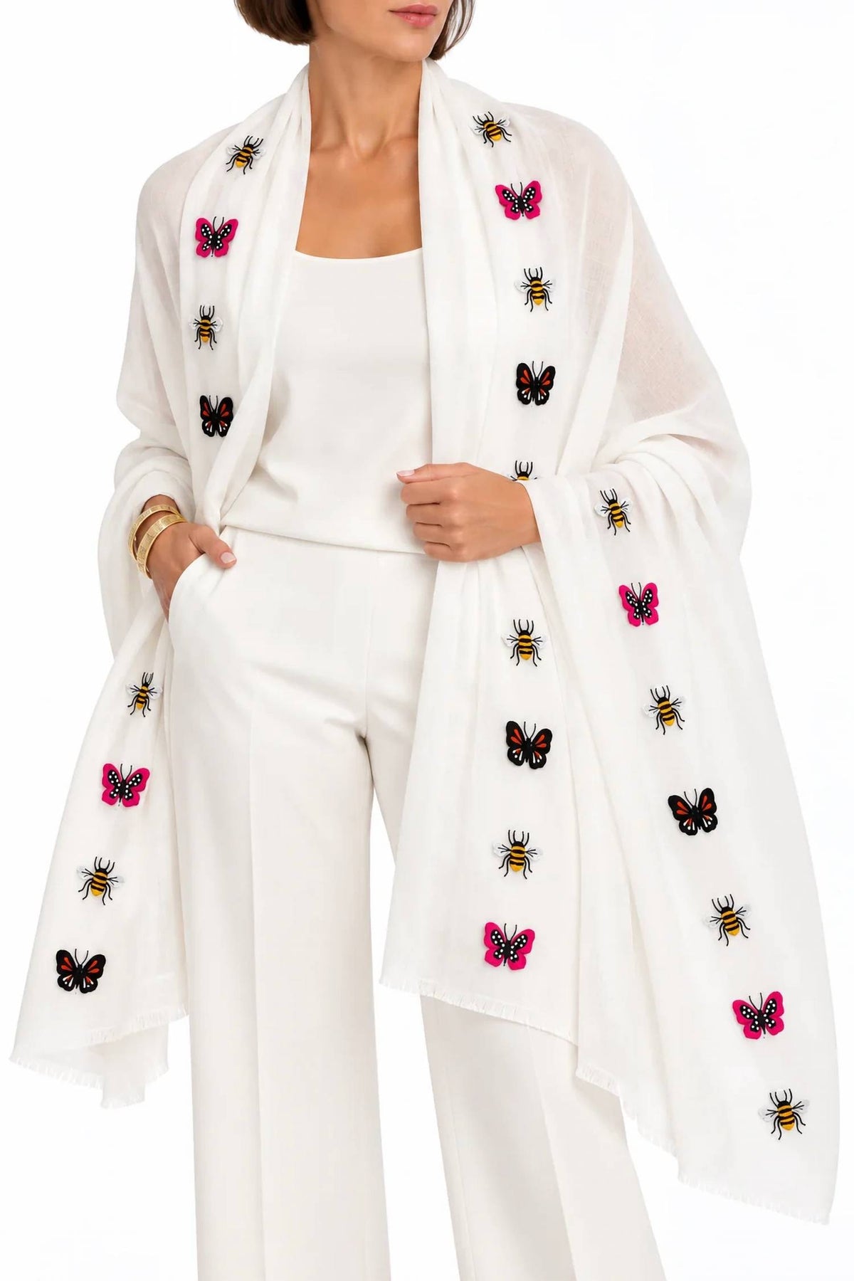 Jodi Rose - Butterfly And Bee Garden Shawl