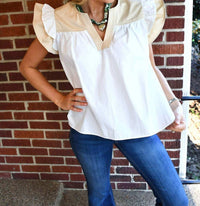 Strut & Bolt - Marah Ruffle Sleeve Top