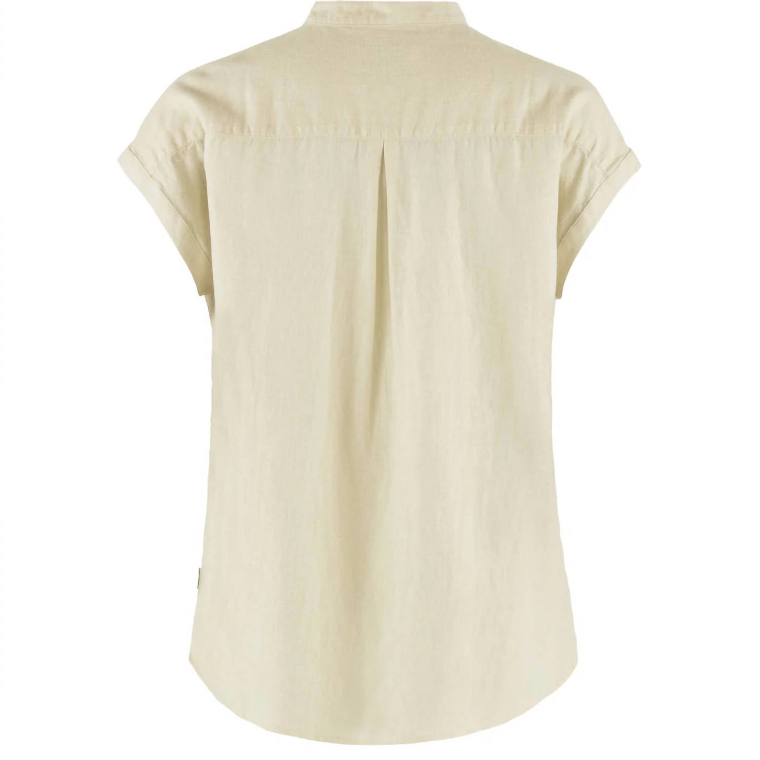 Fjallraven Övik Cap Sleeve Hemp Shirt in chalk white - women's shirt - alternate view