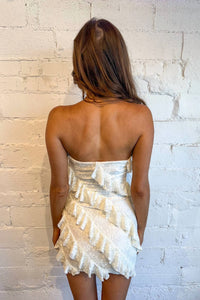 Adeline - Ruffle Tube Mini Dress