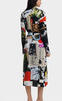Desigual - Long crepe shirt dress