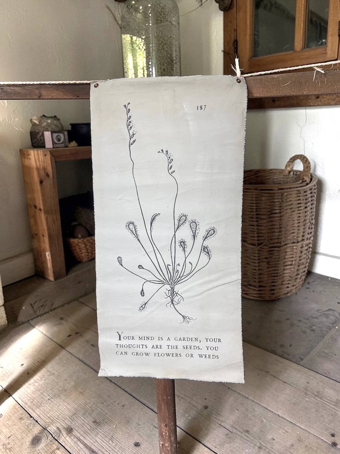 Sugarboo & Co. - Your Mind Is a Garden Botanical Painted Wall Tarp