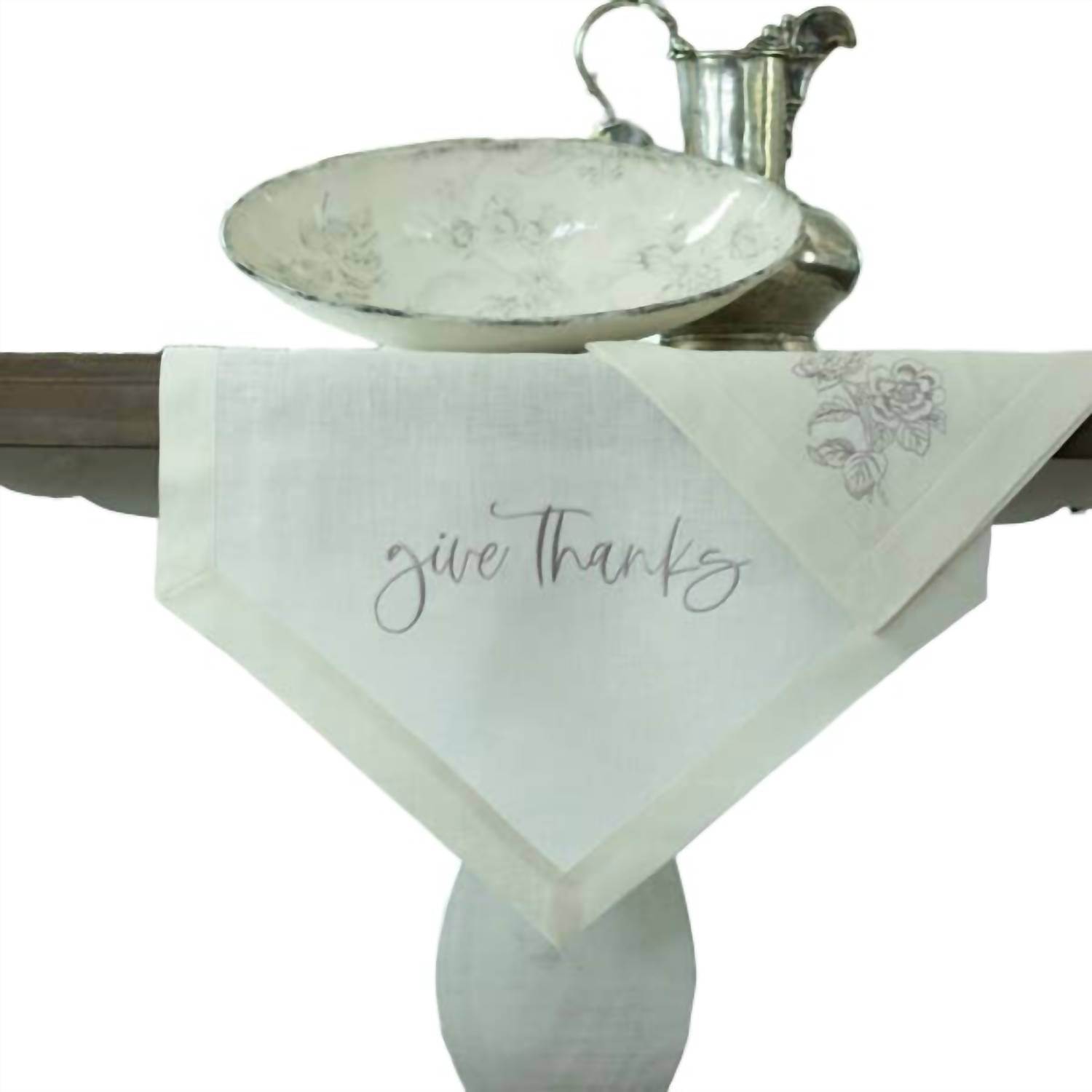 Crown Linen - Give Thanks Table Runner