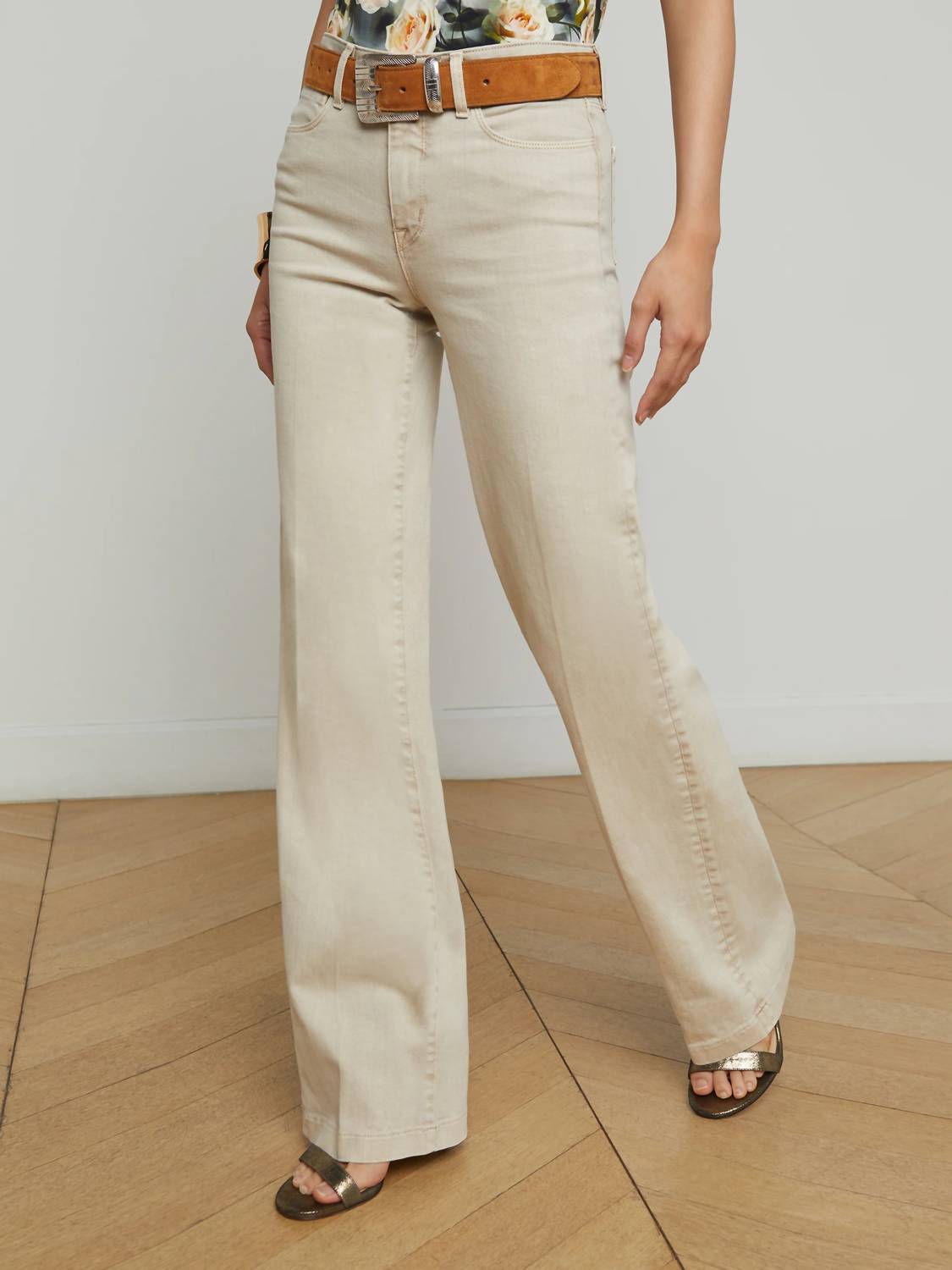 L'Agence - Clayton High Rise Wide Leg Jeans