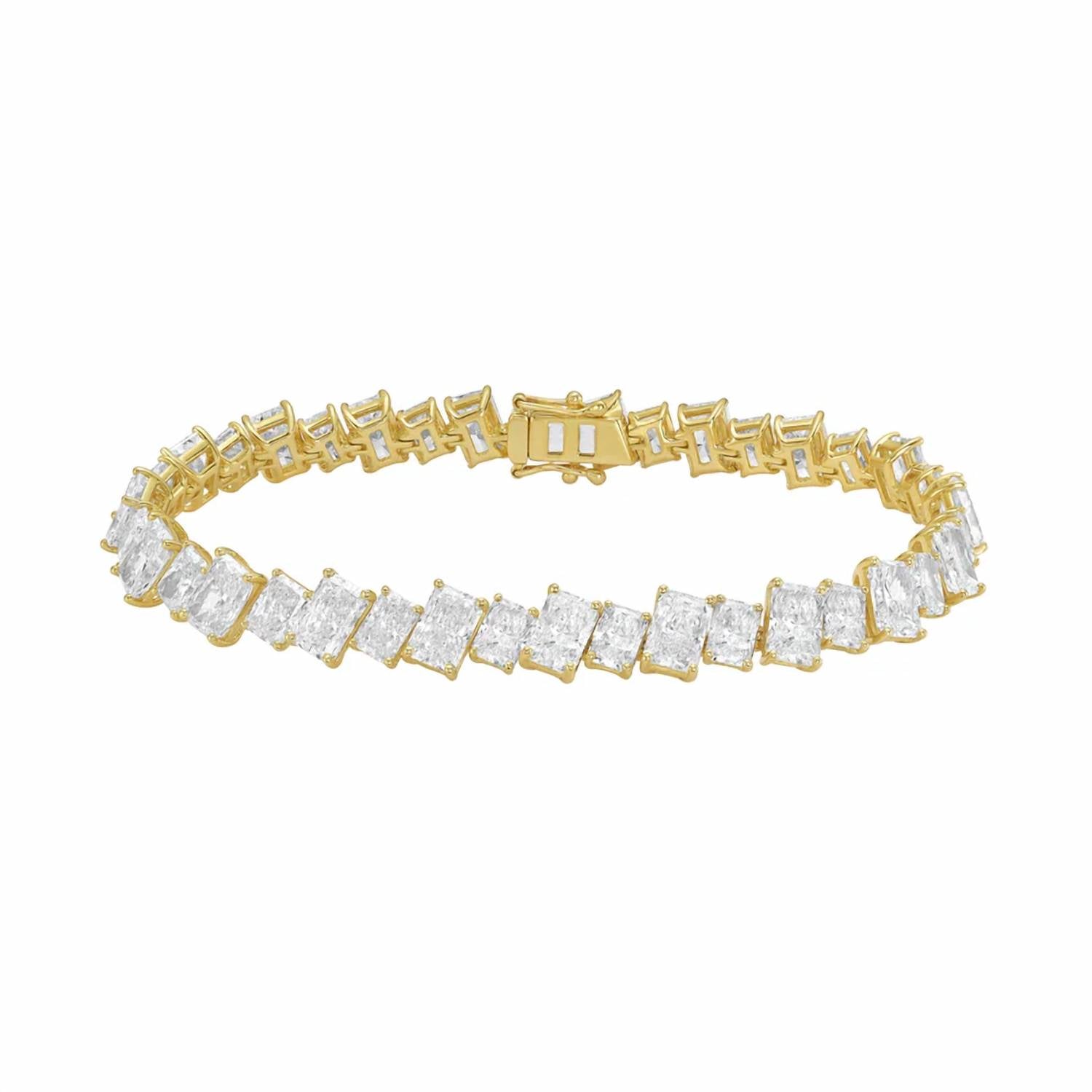 Diana M Jewels - Women's Radiant Lab-Grown Diamond Tennis Bracelet (56.00 Ct) - Signature