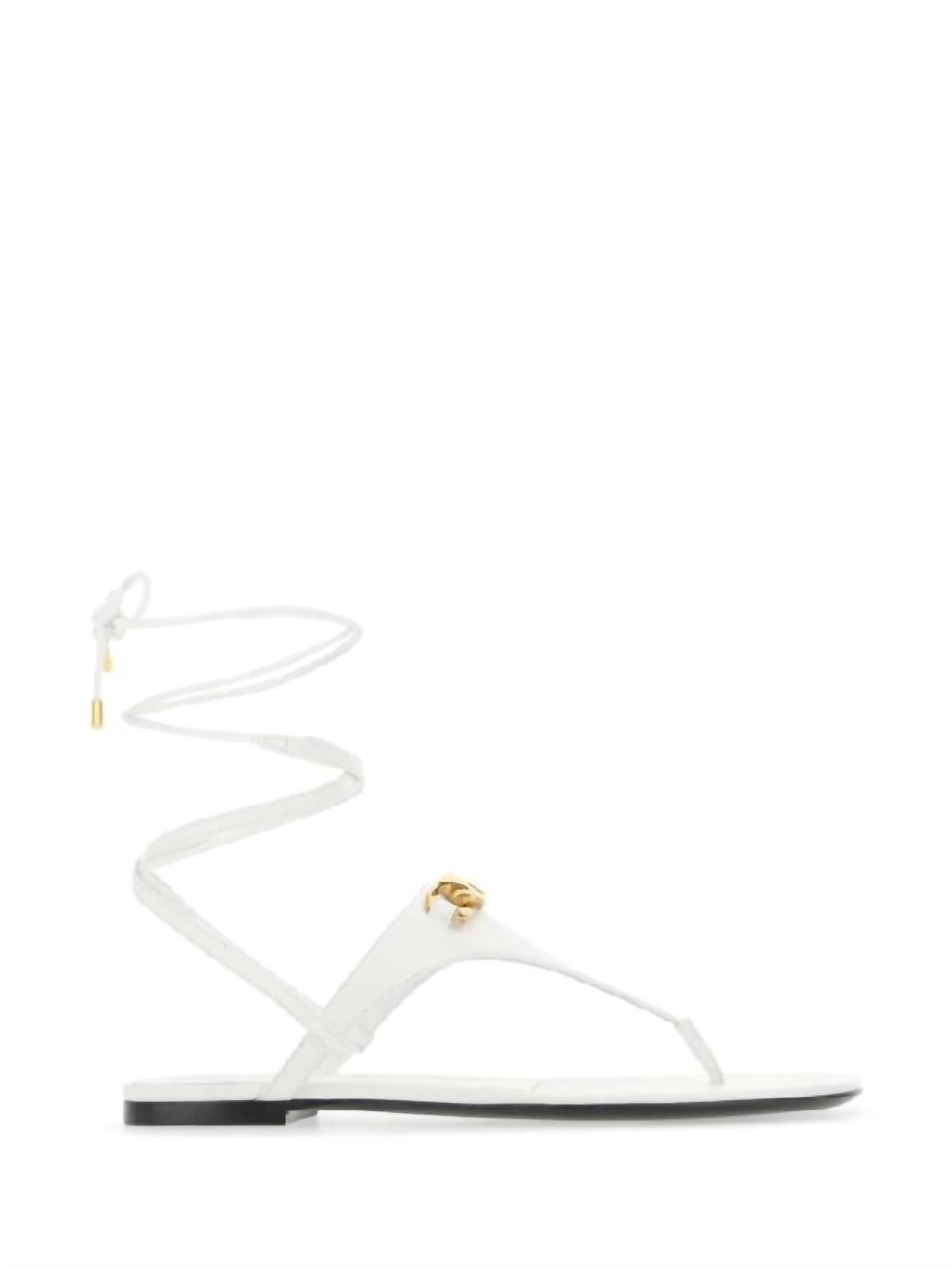 Valentino Garavani - Women's V-logo Ankle Strap Flip-flops