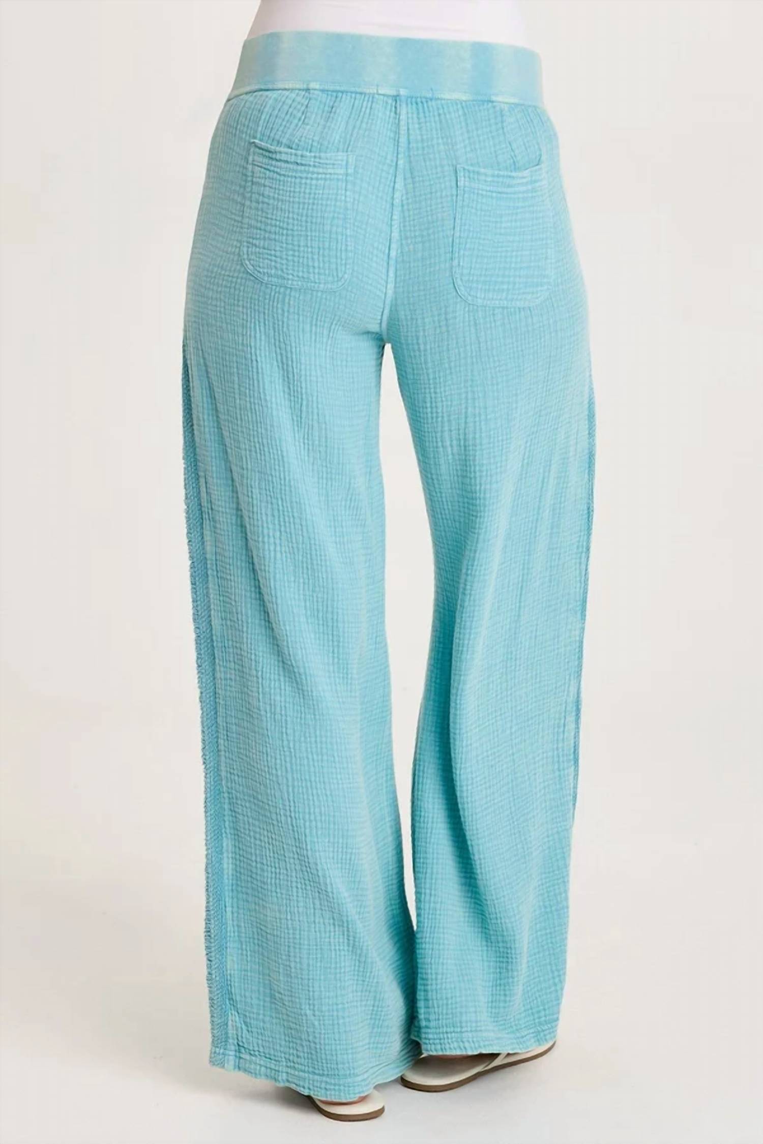 Xcvi - Elu Gauze Lace Trim Wide Leg Pant