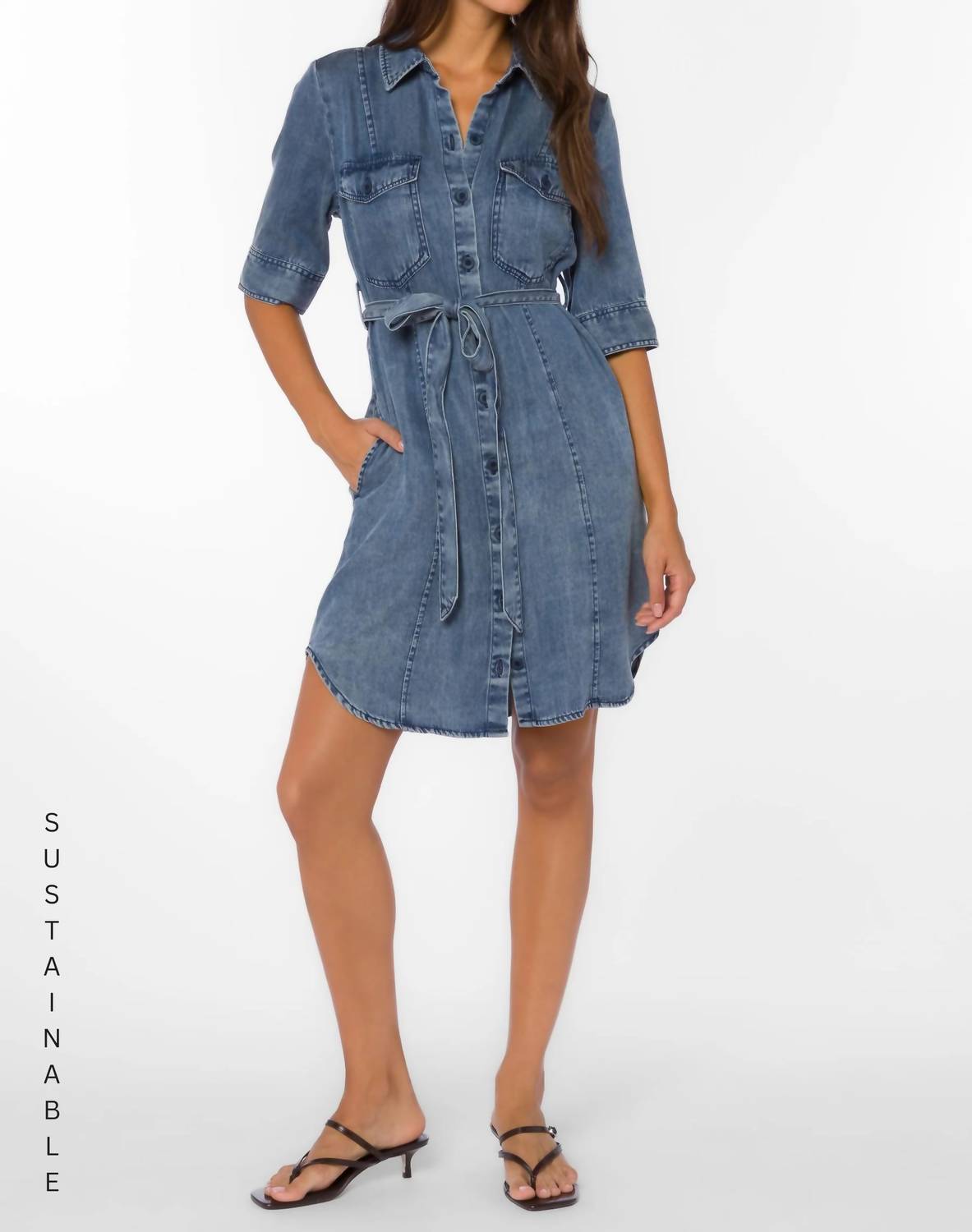 Velvet Heart - Austine Button Mini Dress