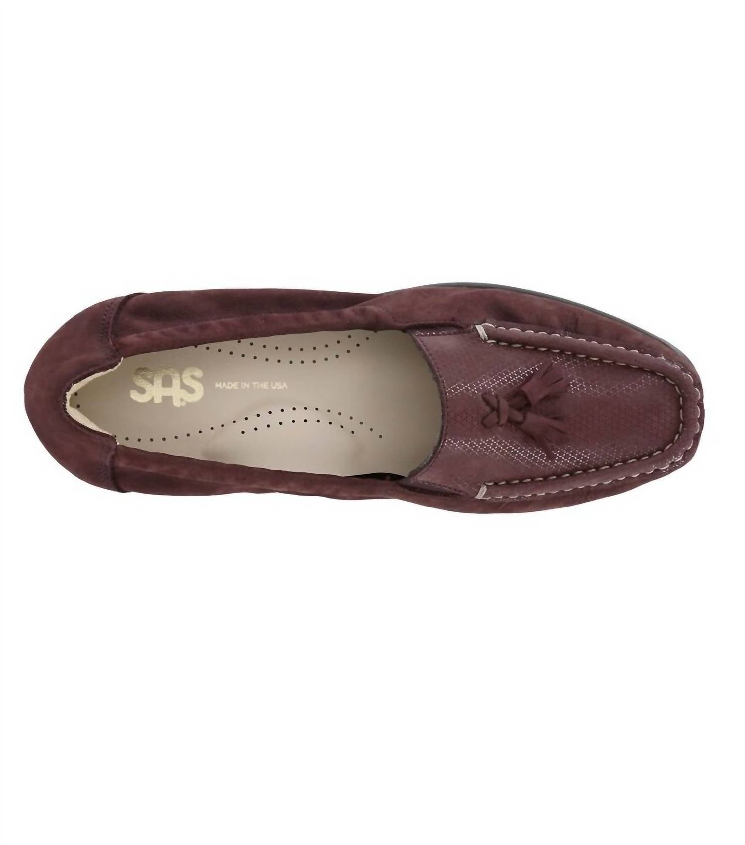 SAS Women's Hope Slip On Loafer in webster wine 1 - women's flats - view 6
