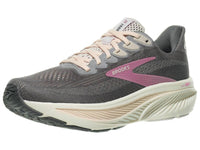 BROOKS Women's Ghost 17 Sneaker in poppy seed pink bluewash - women's sneaker - detail view