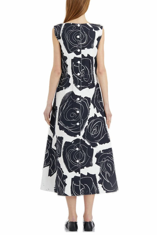 Marni - Printed Cotton-poplin Midi Dress