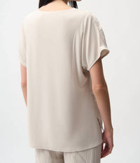Joseph Ribkoff - Pleated Boxy Top
