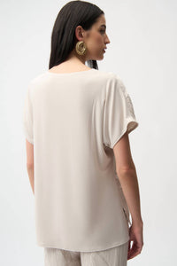Joseph Ribkoff - Pleated Boxy Top