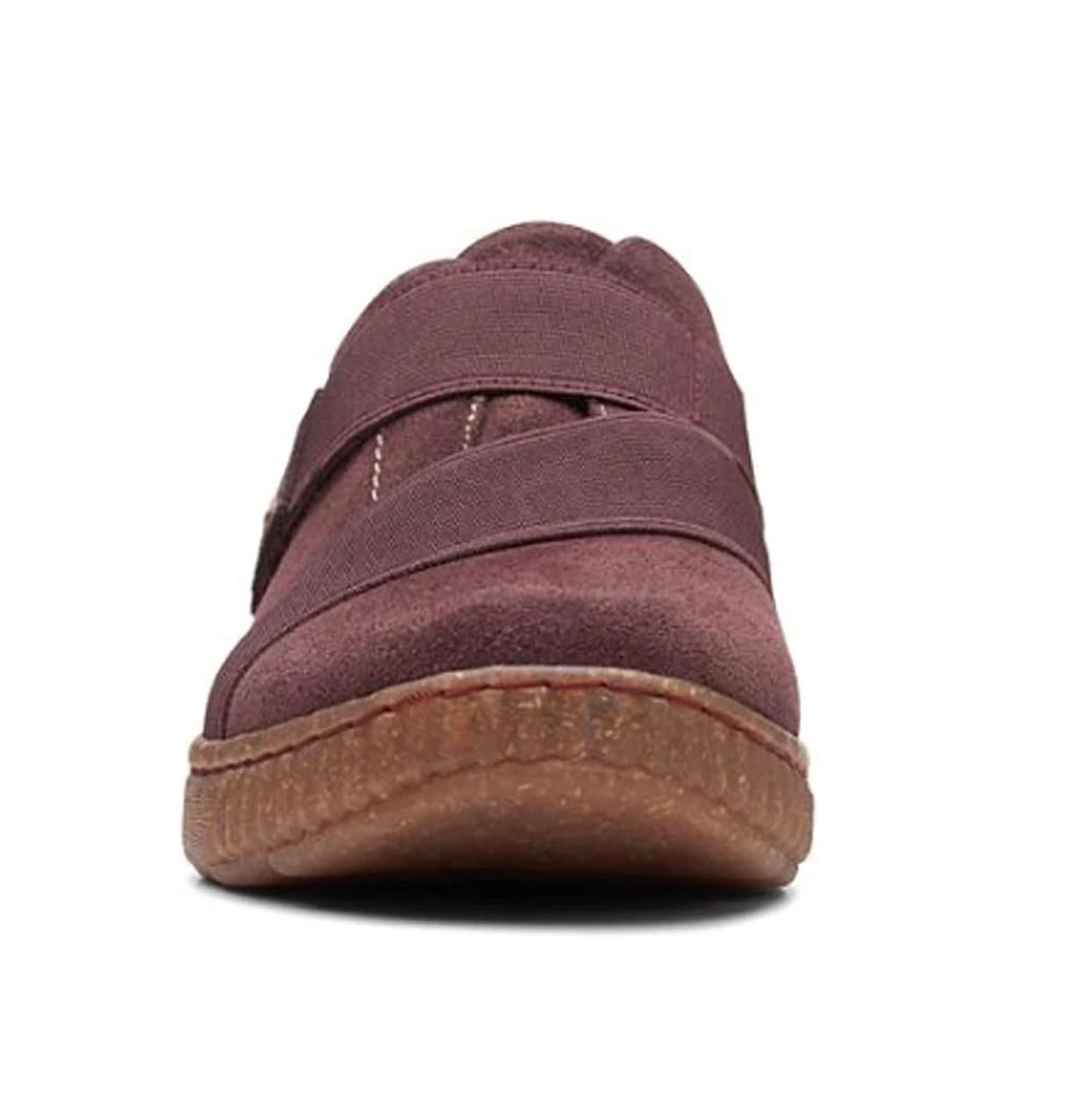 Clarks Women's Caroline Holly Oxford Shoes in burgundy suede - women's sneaker - view 5