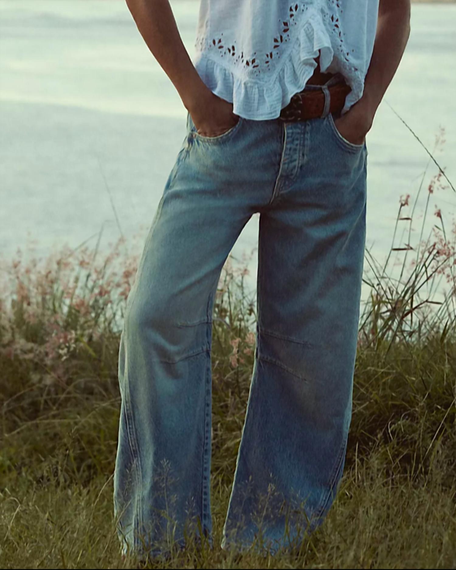 Free People - Good Luck Mid Rise Barrel Pants