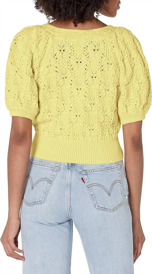 Astr - Elowen Short Sleeve Loose Knit Sweater