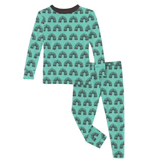 Kickee - Kid's Print Long Sleeve Pajama Set - Select Size