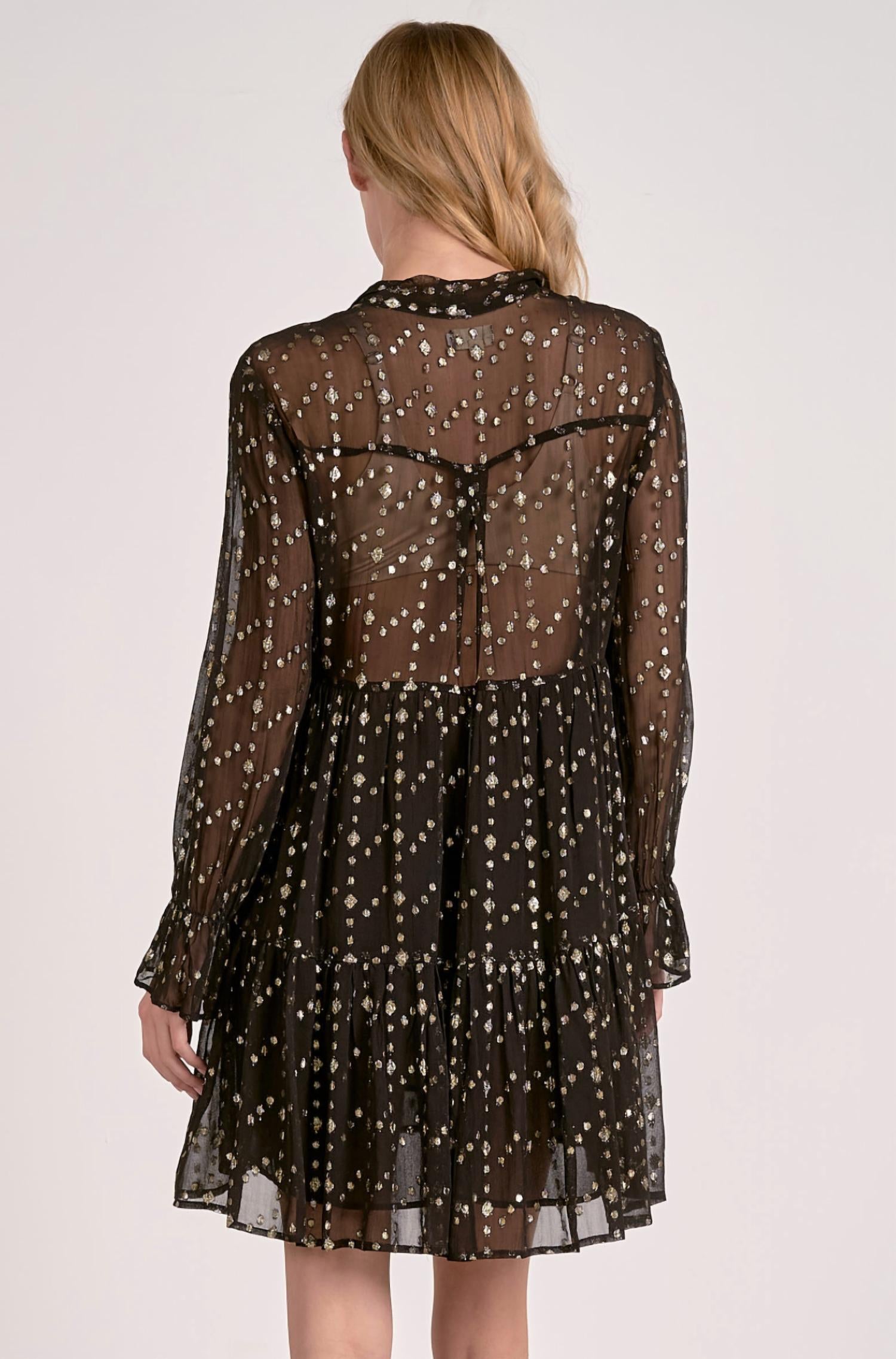 Elan - Willa Woven Ruffle Mini Dress