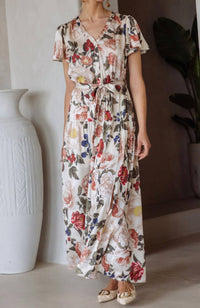 Skies Are Blue - Button Front Tiered Maxi Dress