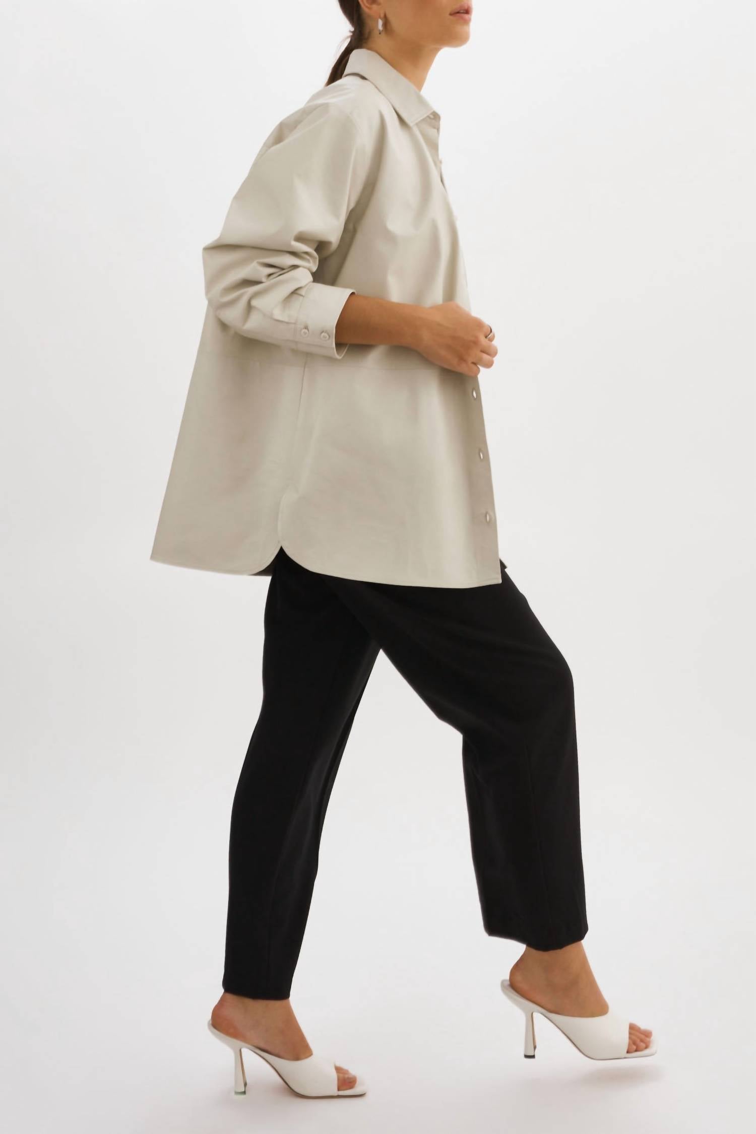 Lamarque - Estelle Leather Oversized Shirt