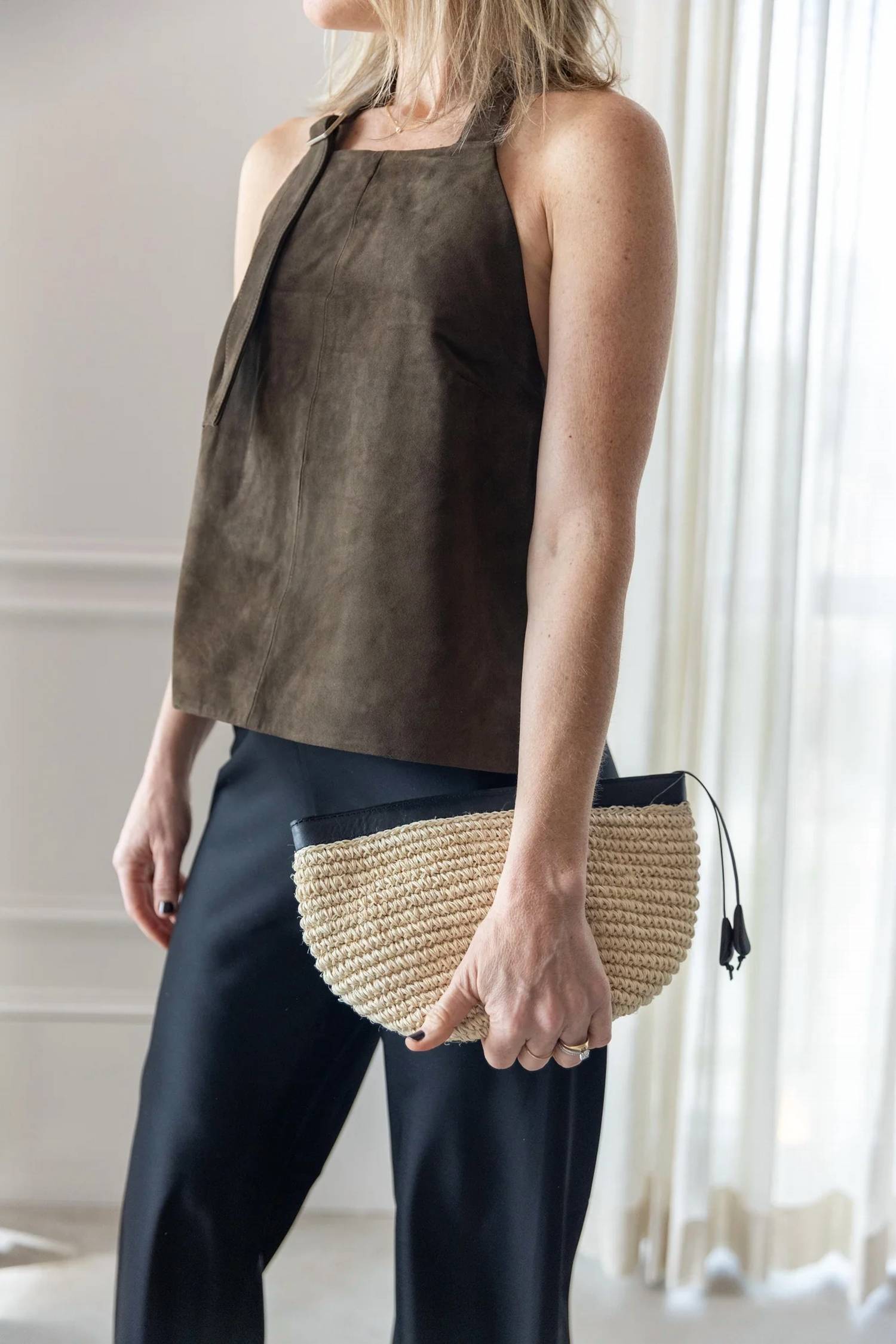 St. Agni - Suede Apron Top