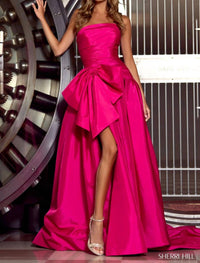 Sherri Hill - Strapless Tafetta Evening Gown