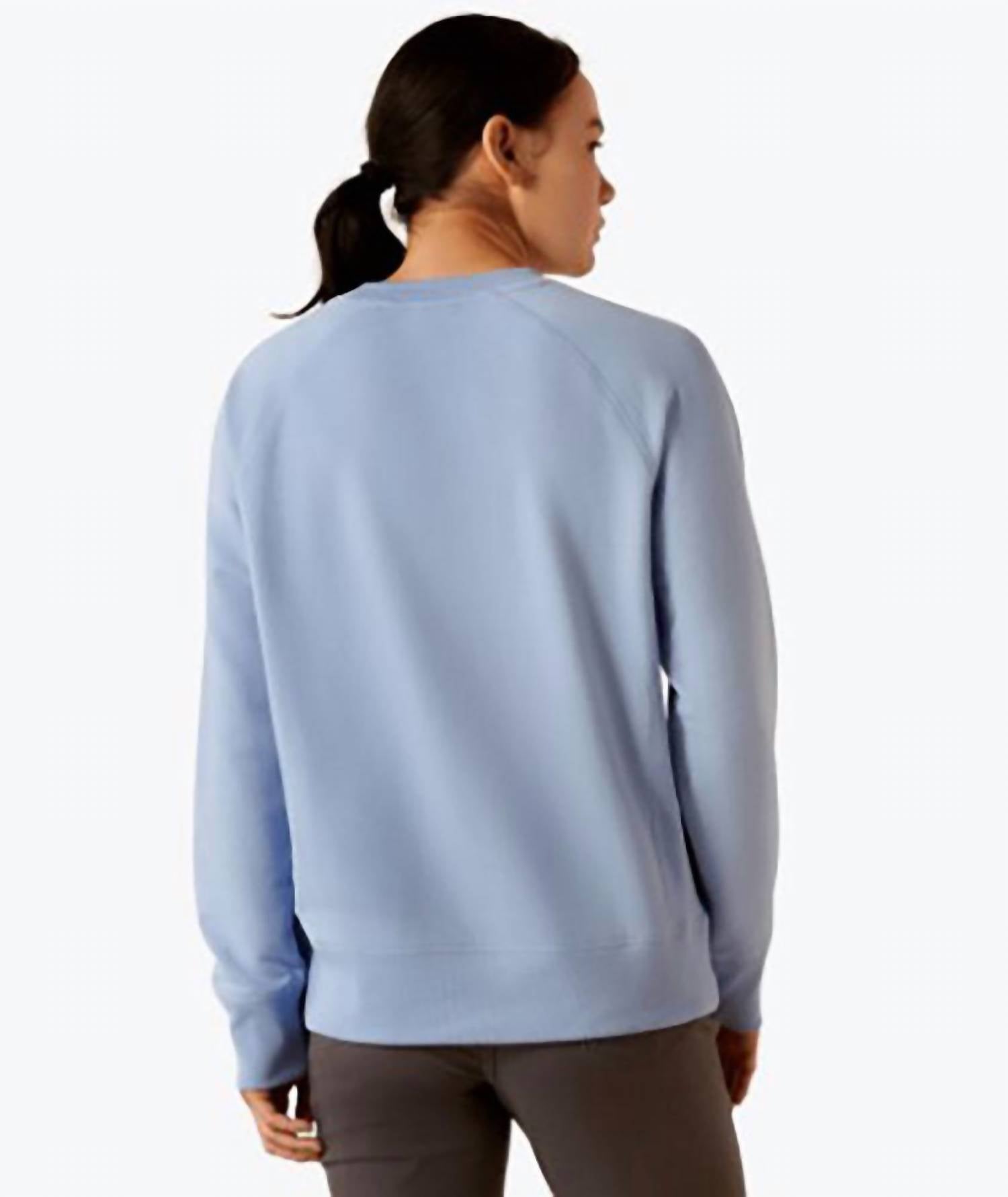 ARIAT Women's Workman Washed Fleece Sweatshirt in lavender - women's top - alternate view