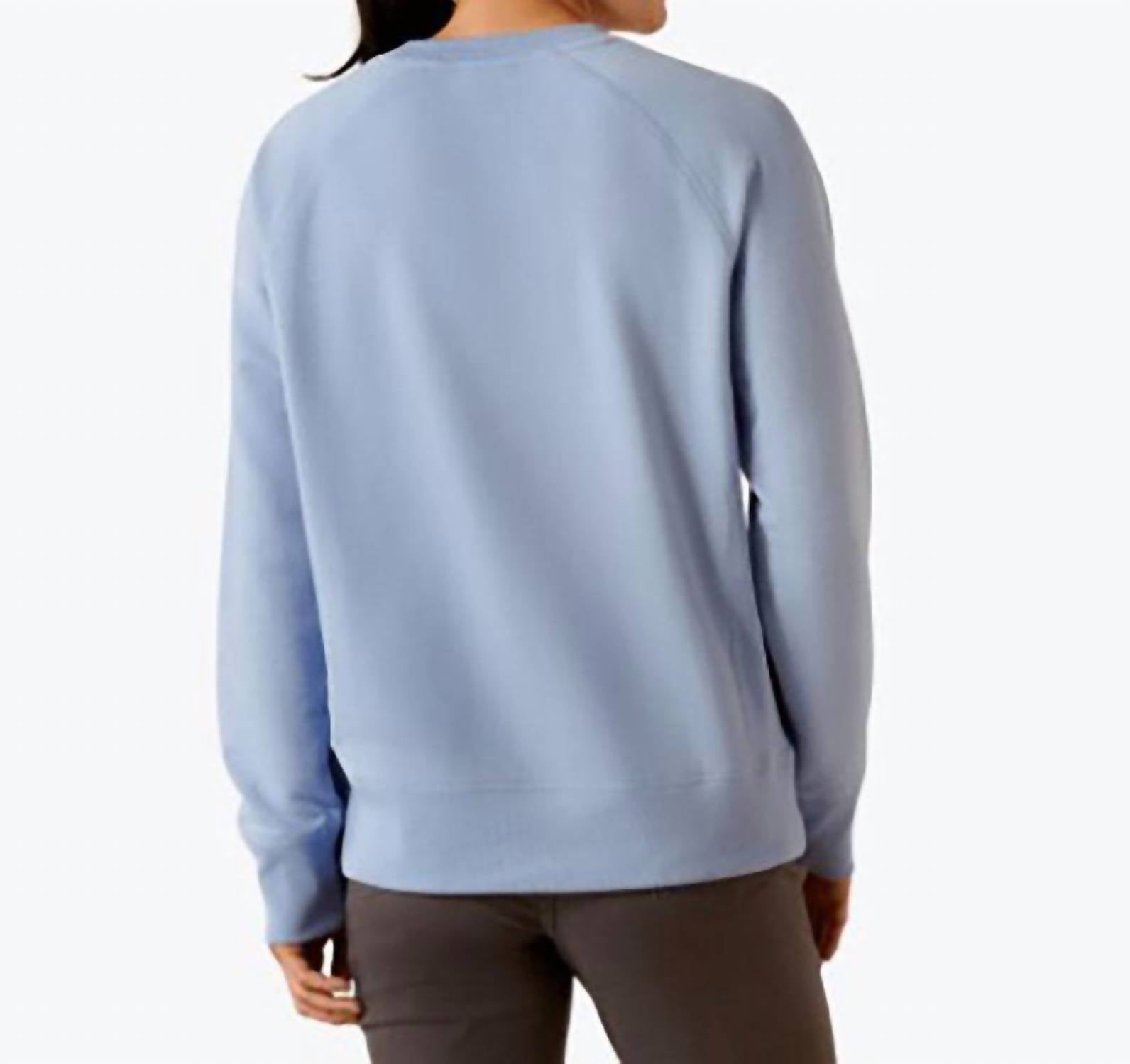 ARIAT Women's Workman Washed Fleece Sweatshirt in lavender - women's top - detail view