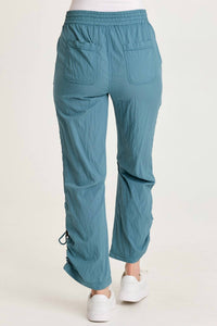 XCVI Trotter Textured Side Cinch Pant in dark night - women's pants - detail view