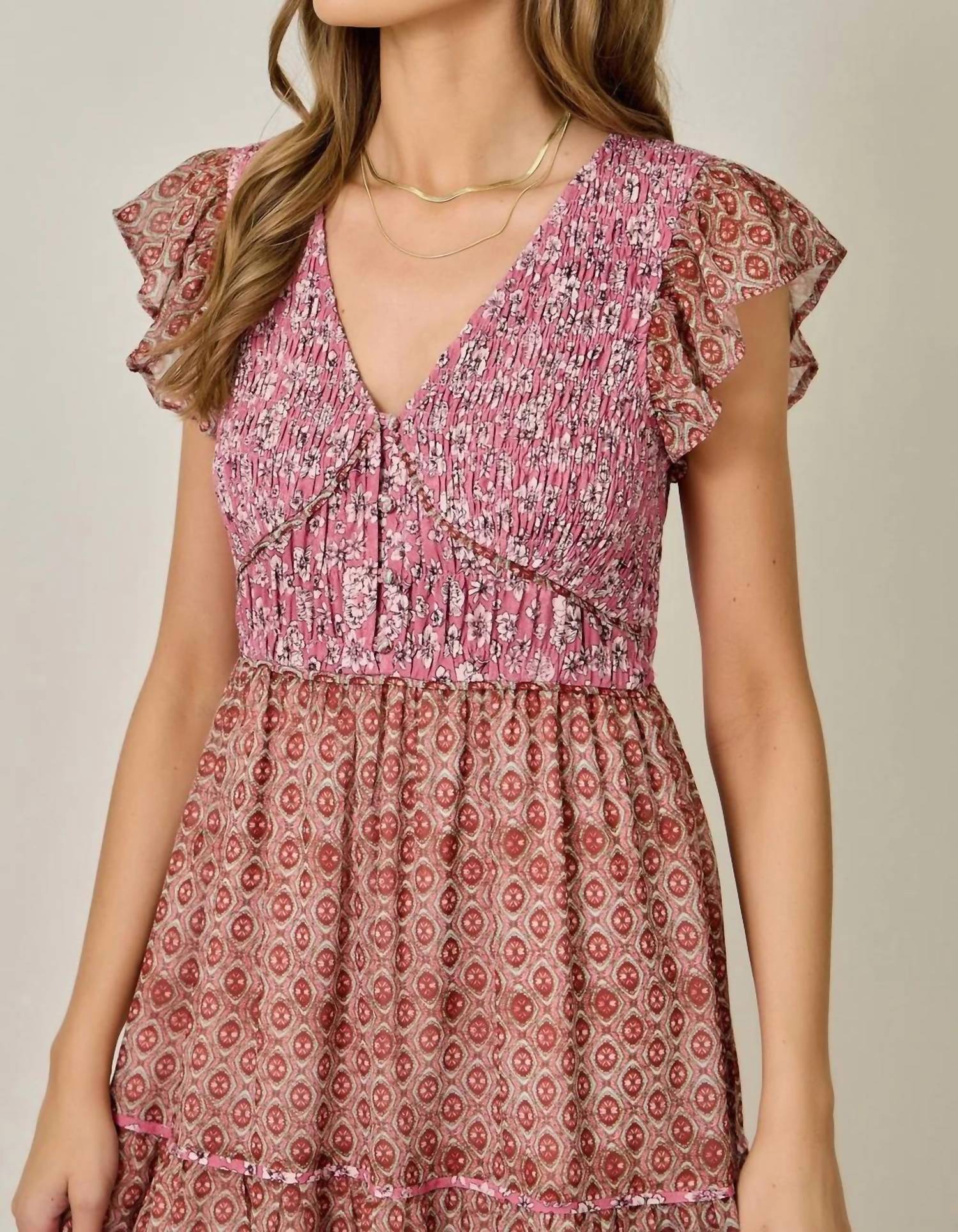 Mystree - Blushing Bloom Dress