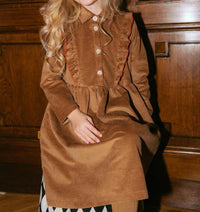Hebe Clothing - Girl's Corduroy Dress With Ruffle