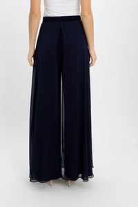 Joseph Ribkoff Elegant Sheer Overlay Pants in black - women's pants - detail view