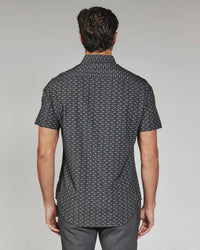 7Diamonds Marcelo Short Sleeve Shirt in black - men's shirt - alternate view