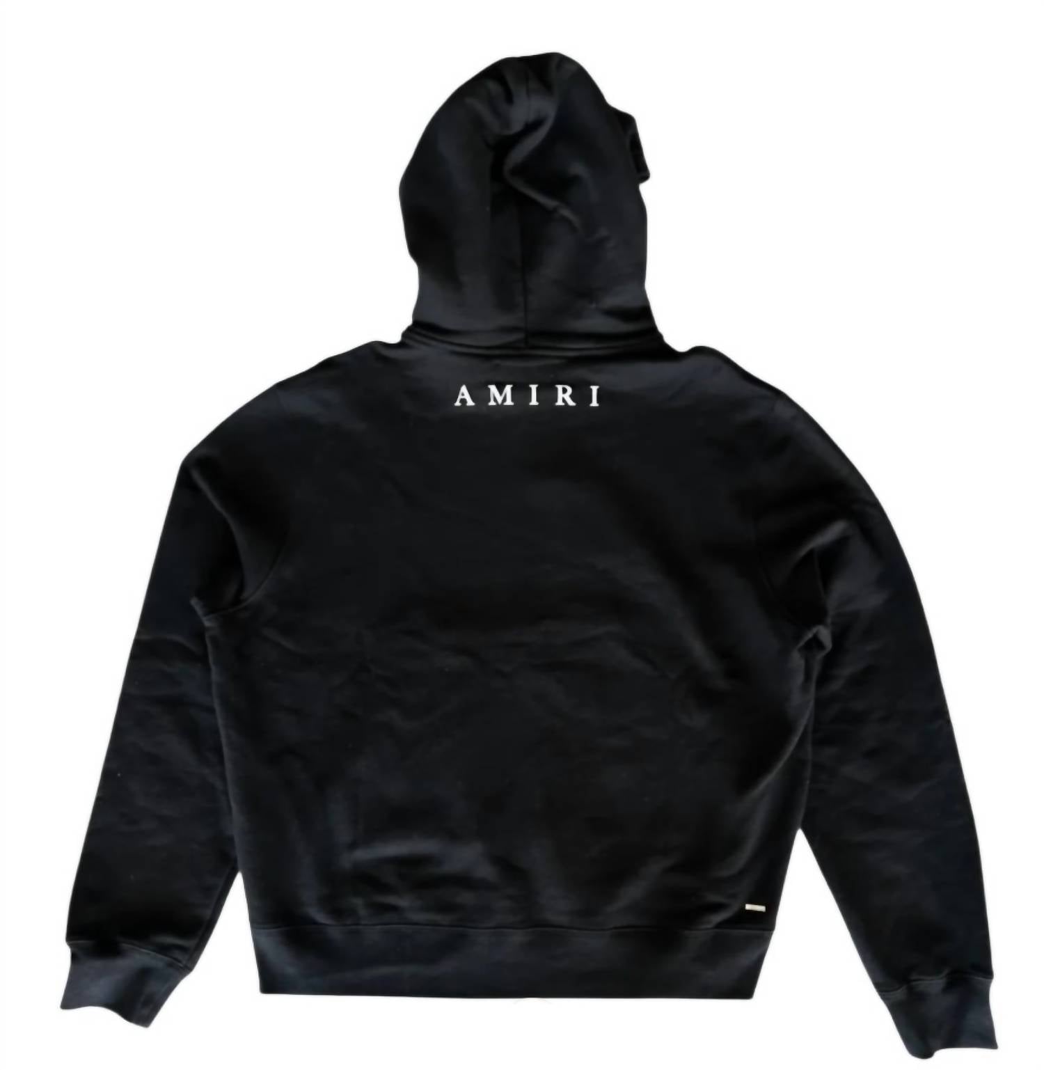 Amiri Micro Ma Bar Hoodie in black - men's shirt - detail view