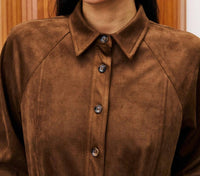 Frnch - Barbet Suede Long Sleeve Dress
