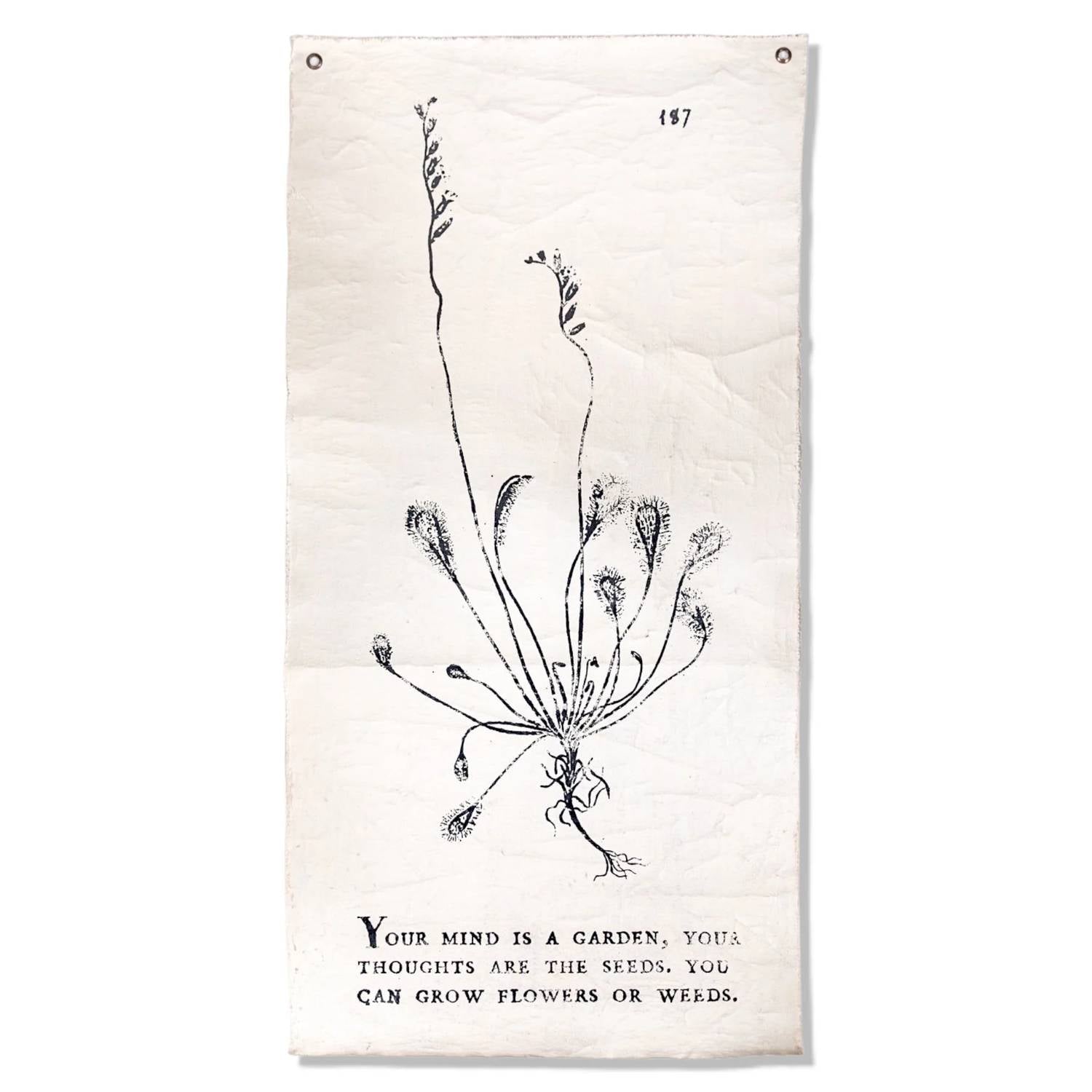 Sugarboo & Co. - Your Mind Is a Garden Botanical Painted Wall Tarp