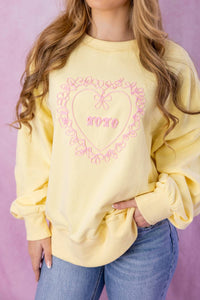 Peach Love - XOXO Heart Sweatshirt