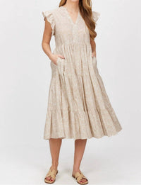 Before You Collection - Leaf Print Midi Dress