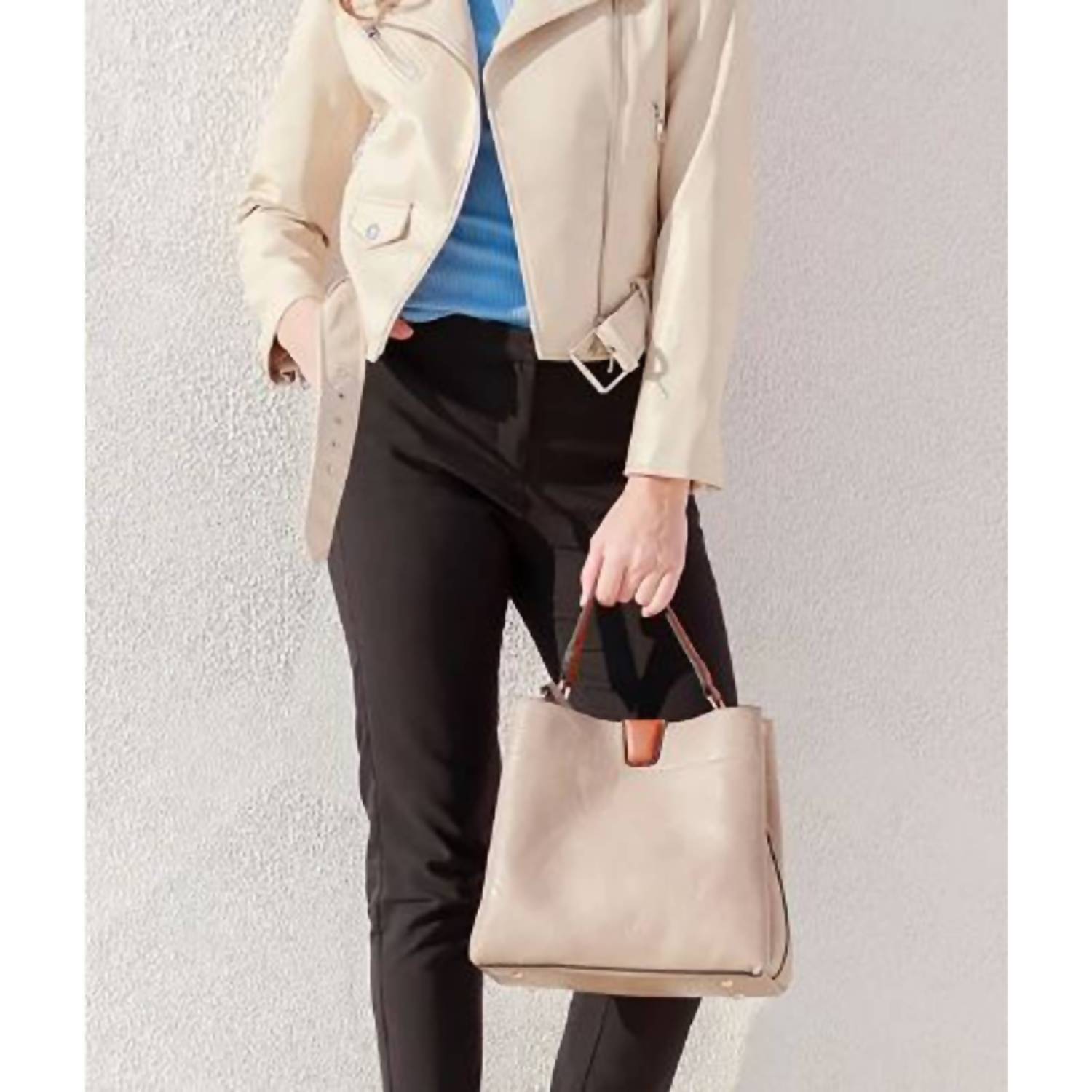 Jen & Co. - Women's Cow Print Magnetic Closure Zip Satchel