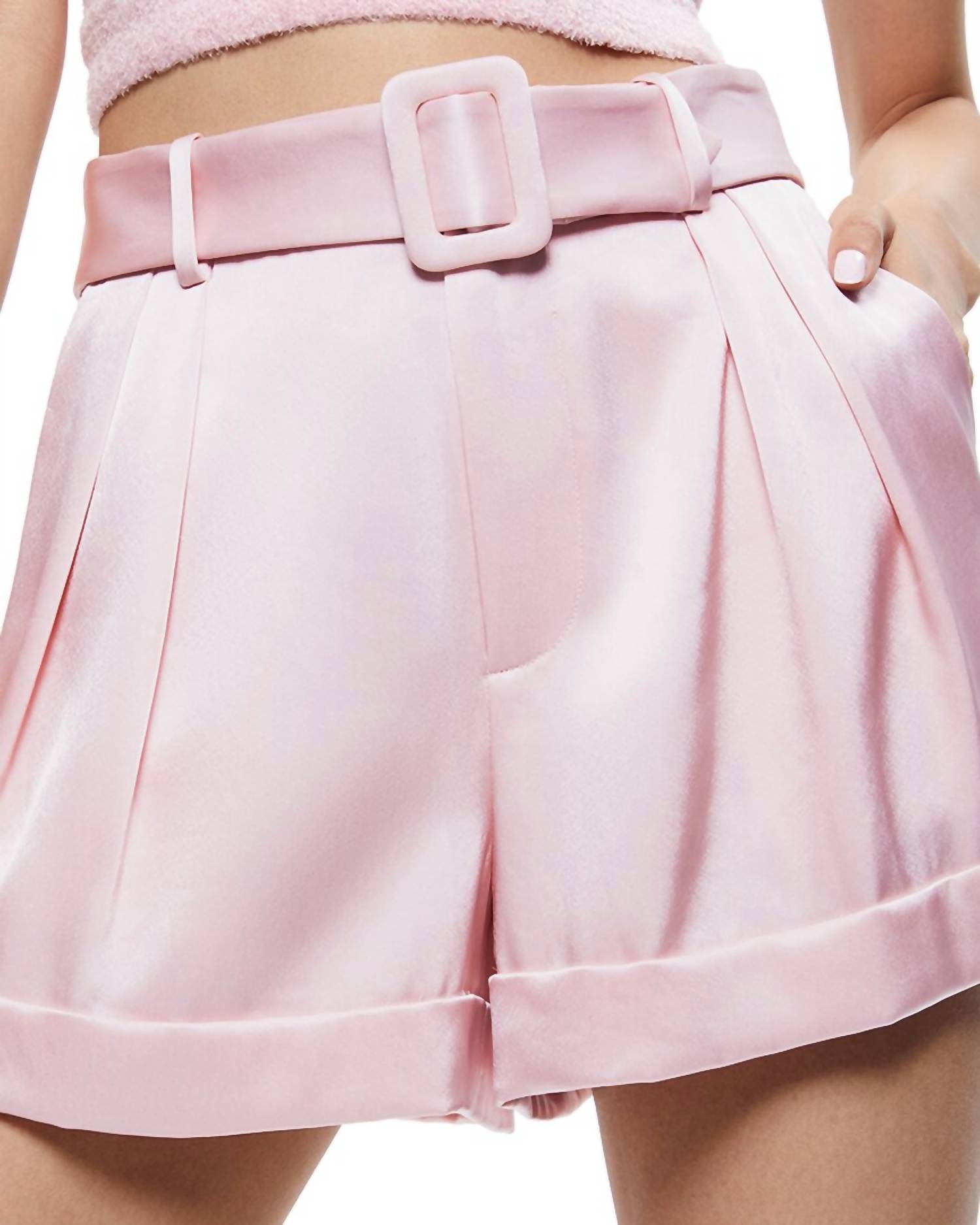 Alice + Olivia - Women's Marsha High Waisted Belted Shorts
