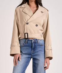 ELAN Trench Crop Jacket in natural - women's jacket