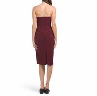Dress The Population - Perla Strapless Cocktail Midi Dress