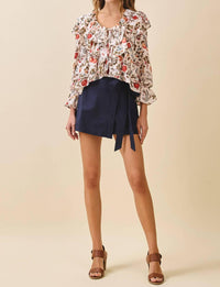 Tcec - Floral Print Tiered Ruffle Top