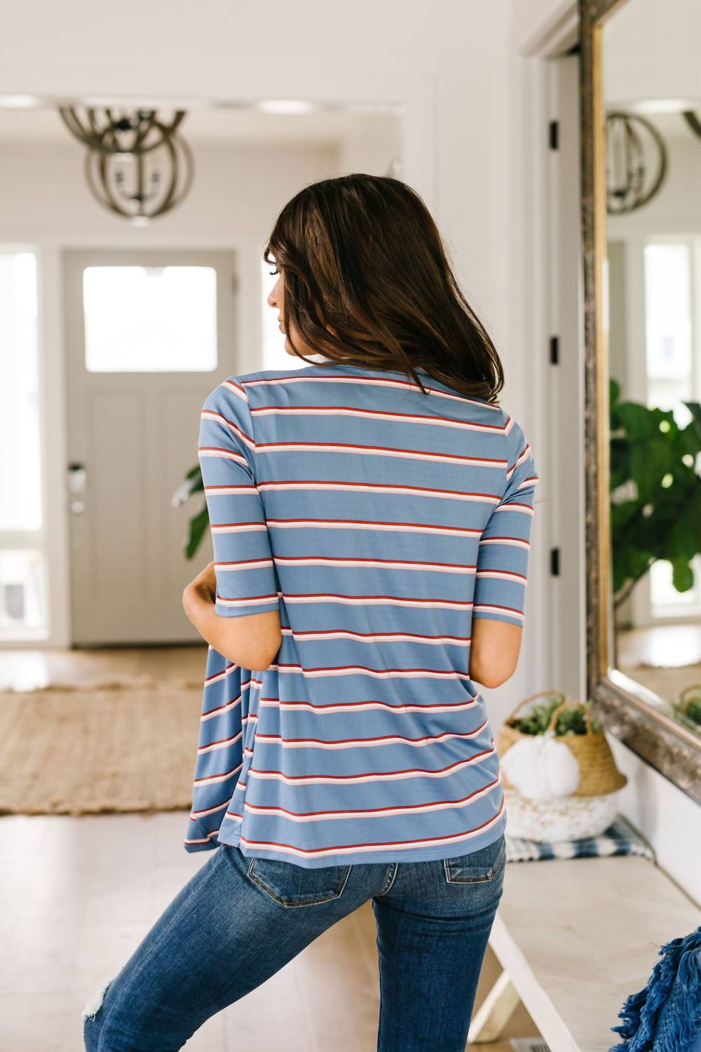 Sporty Striped Cardi