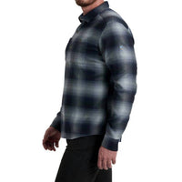 KUHL Men's Law Flannel Shirt in steel blue - men's shirt - alternate view