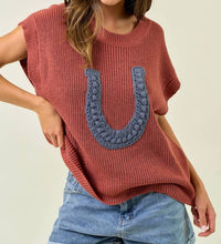 Doe And Rae - Western Horseshoe Sweater Vest