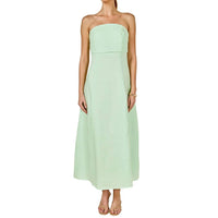 Endless Rose - Lucia Folded Strapless Linen Maxi Dress